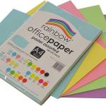 Rainbow A4 Colour Copy Paper 100 Sheets, Pastel Assorted